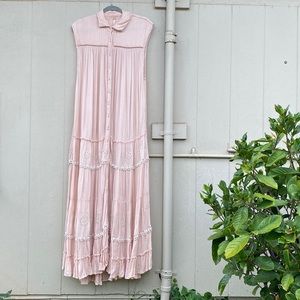 NWOT Free People Embroidered Maxi Dress